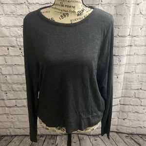 NWT Madewell Gray Long Sleeve Top - Medium